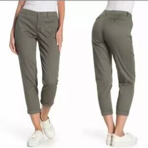 Liverpool Buddy Rolled Cropped trouser Shadow Green Sz 2/26 Petite Granola girl